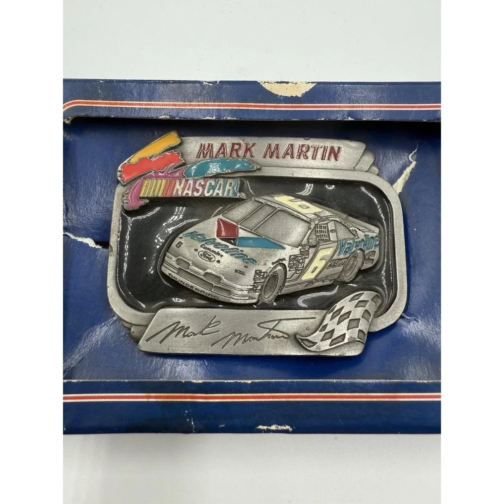 Vintage Mark Martin #6 NASCAR Belt Buckle Limited Edition Buckle Of‎ America